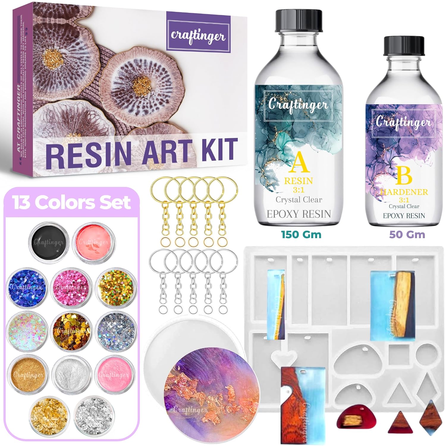 Craftinger Resin Art Pro Keychain Coaster Making (RKK 44)