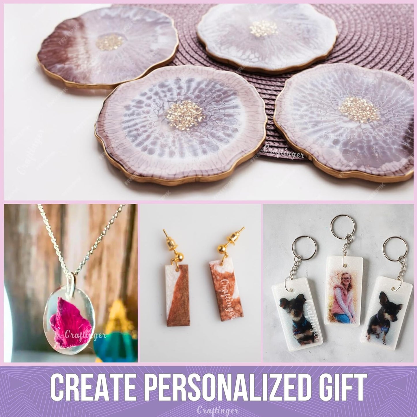 Craftinger Resin Art Pro Keychain Coaster Making (RKK 44)