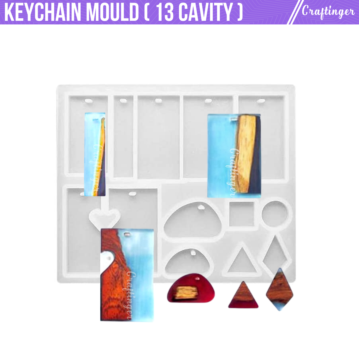 13 Cavity Keychain Mould