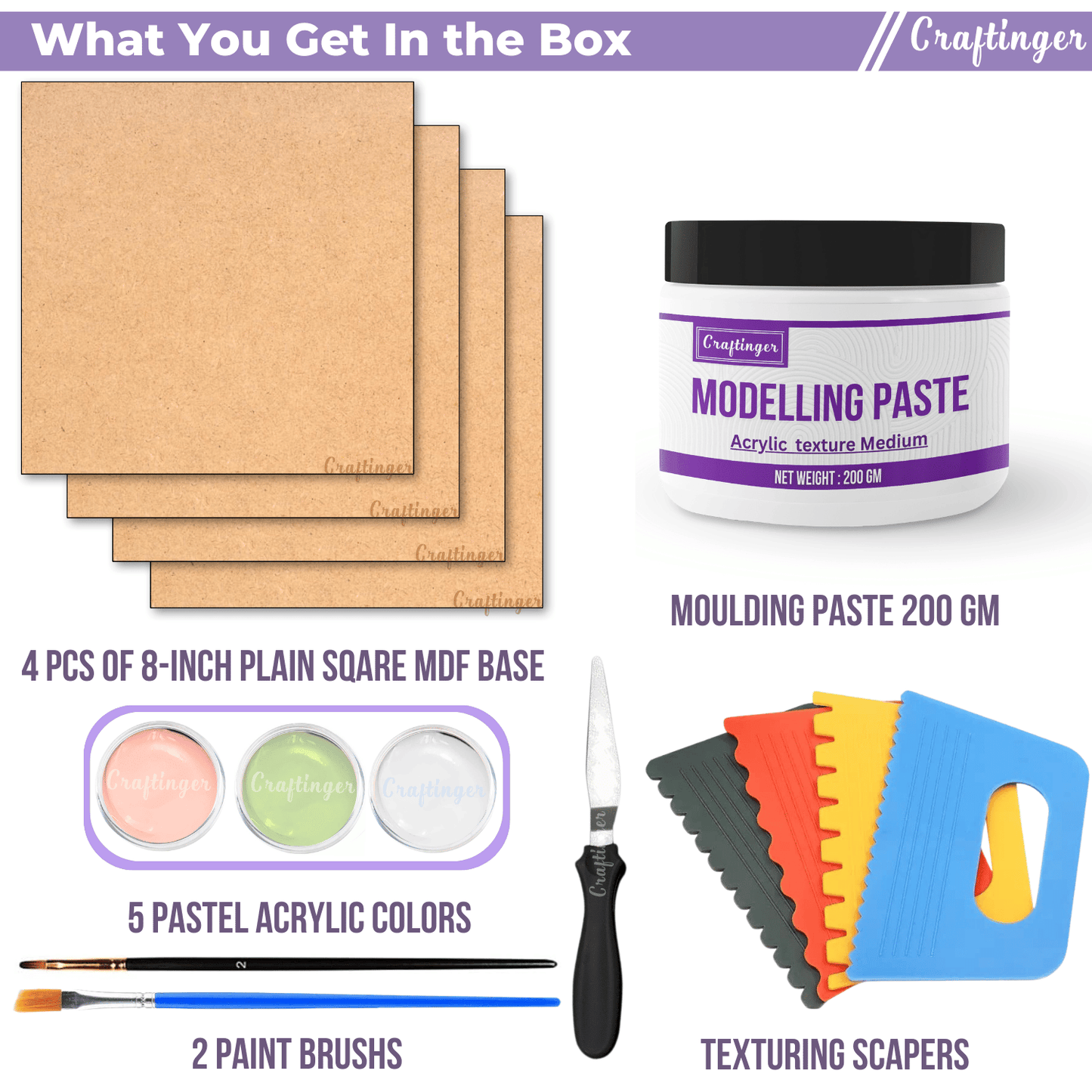 Craftinger Texture Art Kit - 8