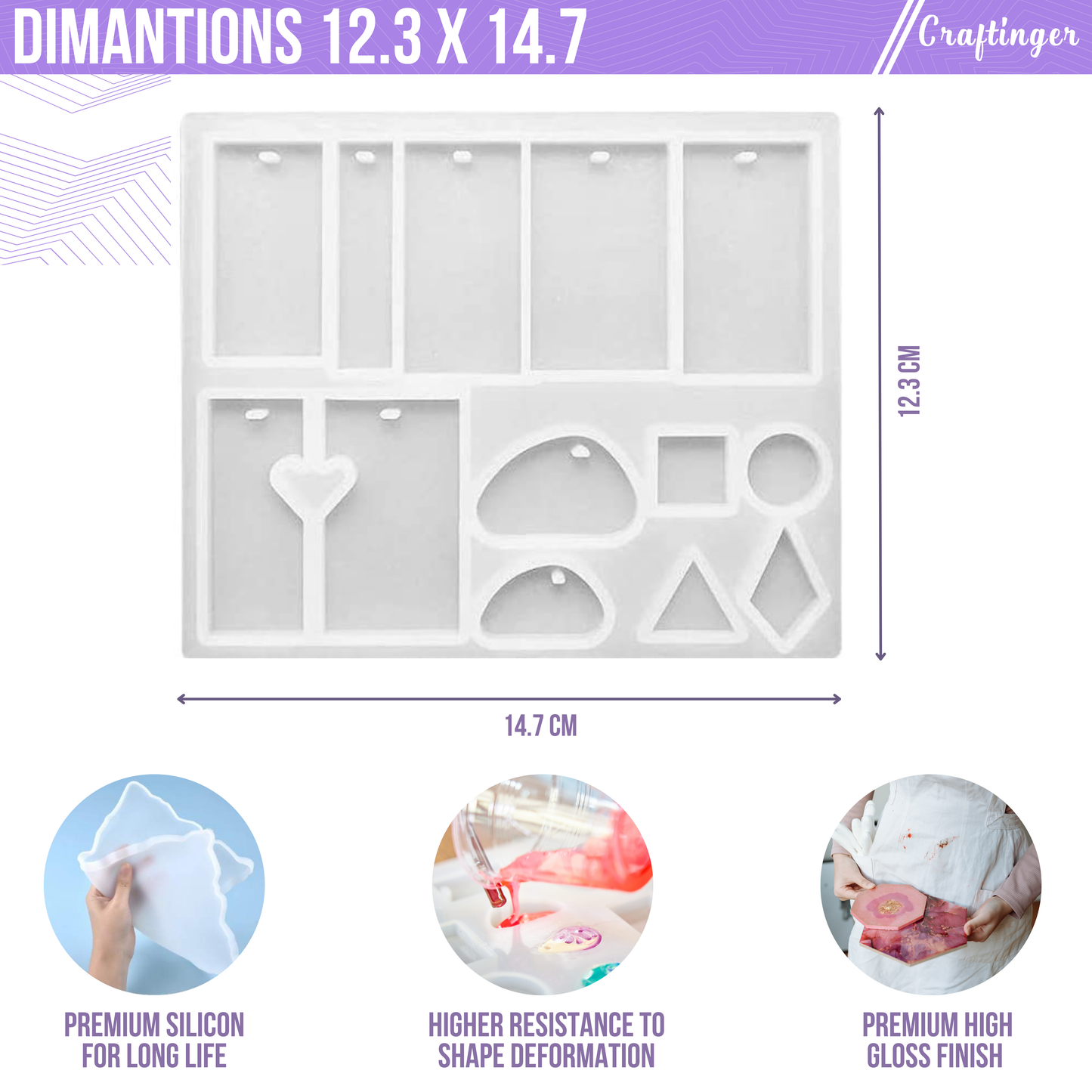 13 Cavity Keychain Mould