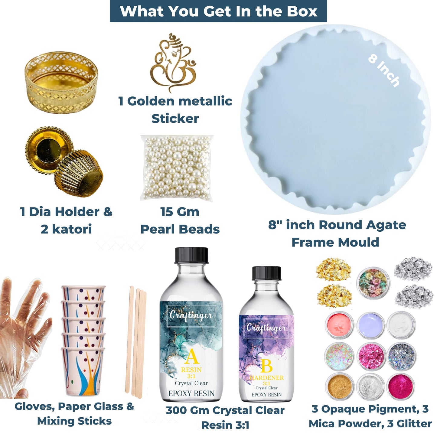 Craftinger Resin Pooja Thali Making Kit