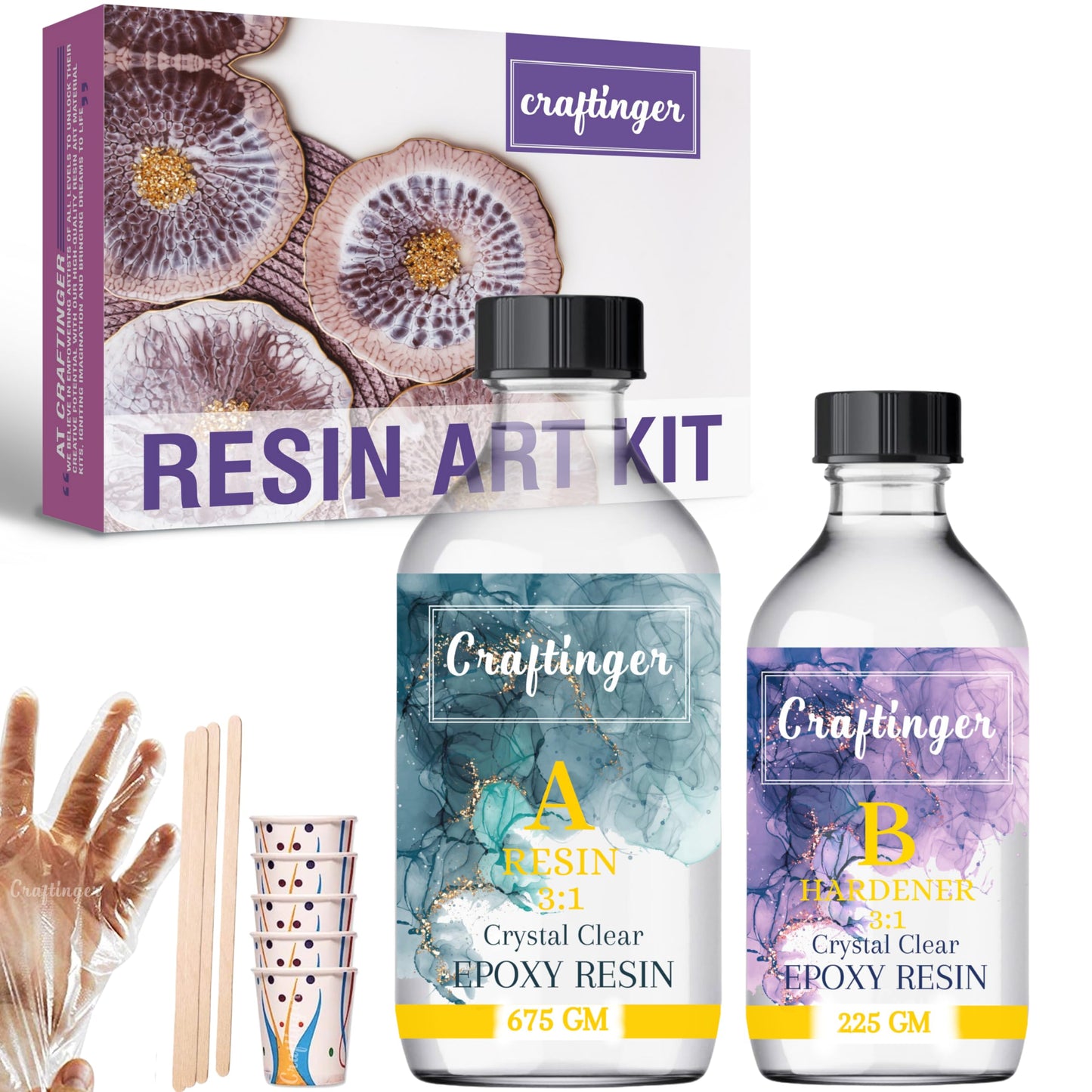 Craftinger Crystal Clear All In One Resin ( 3:1 )