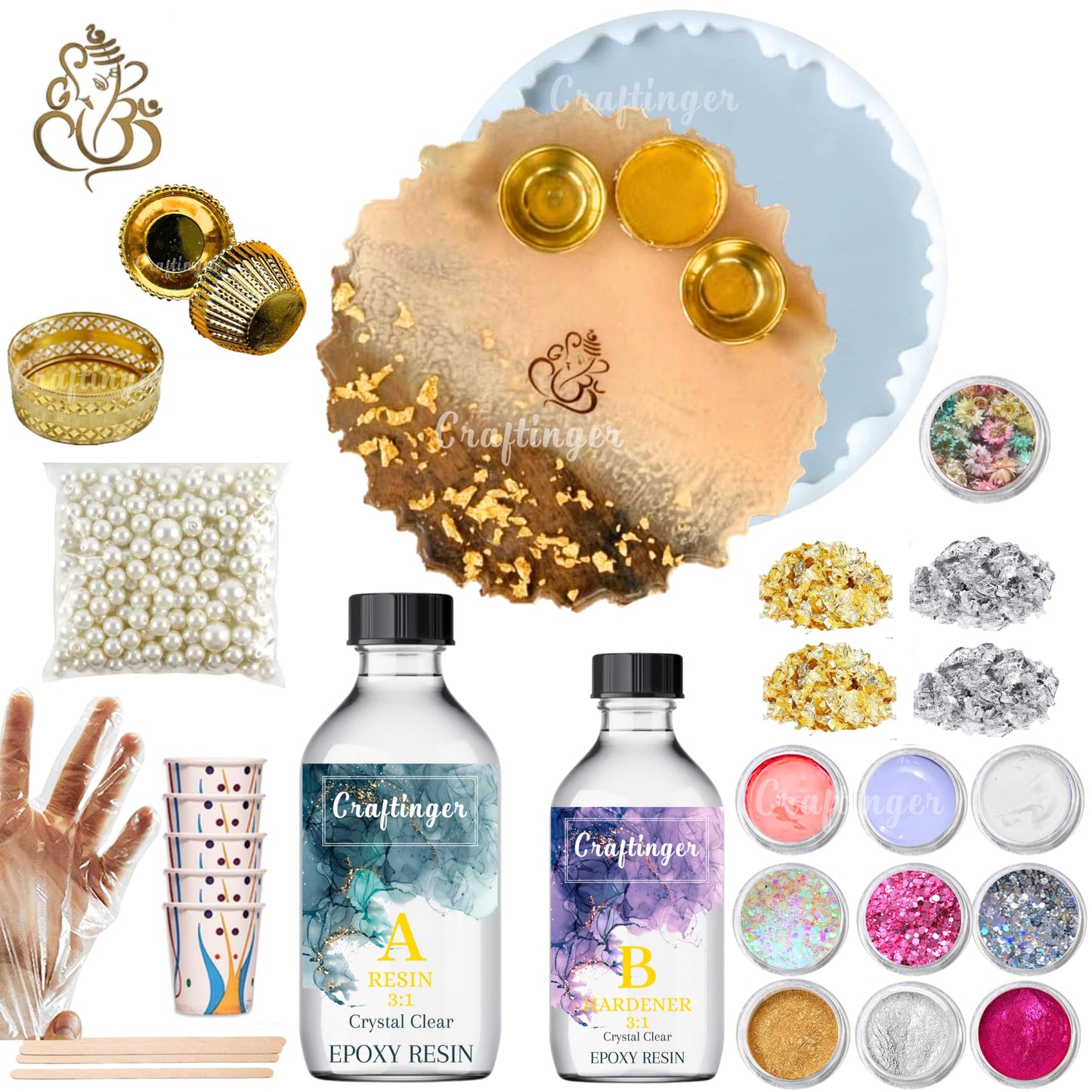Craftinger Resin Pooja Thali Making Kit